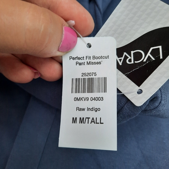 LL Bean Perfect Fit Bootcut Pant Long Tall Stretch NEW Travel Lounge Blue Med - Picture 3 of 11